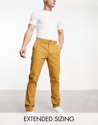 ASOS DESIGN slim chinos in tan | ASOS
