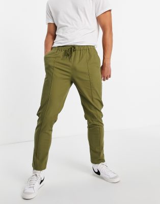 green skinny chinos