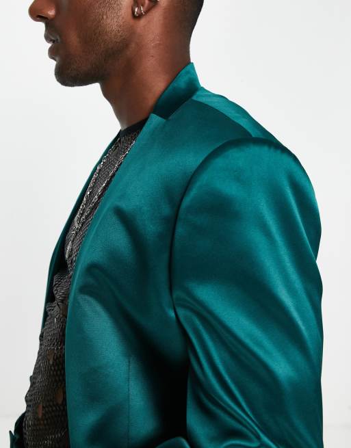 COMBINATION SATIN EFFECT BLAZER