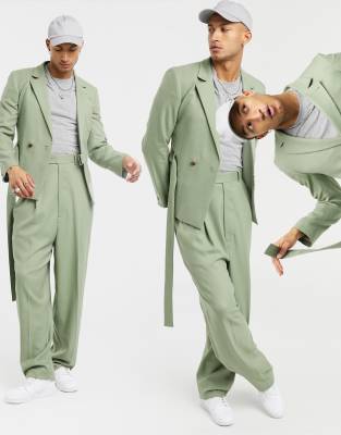 khaki suit asos