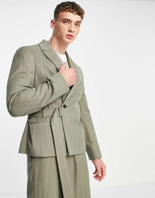 Belt suit online blazer