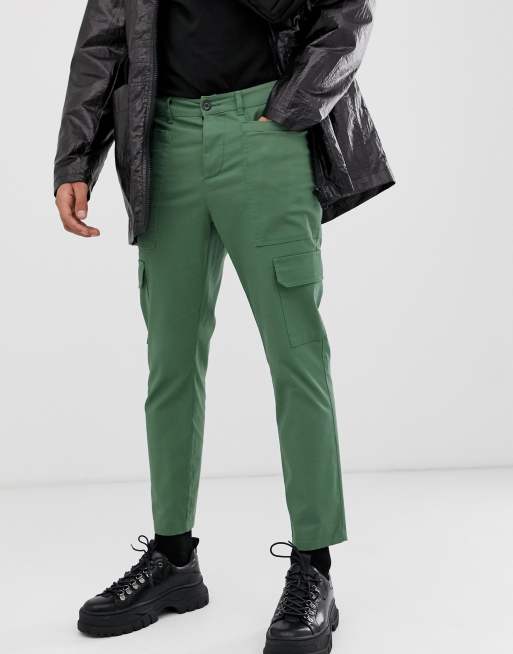 Slim Fit Cropped Cargo Pants