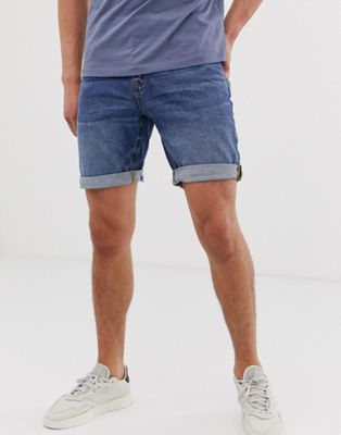ASOS DESIGN slim denim shorts in dark wash | ASOS