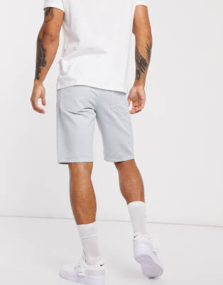 light blue denim shorts