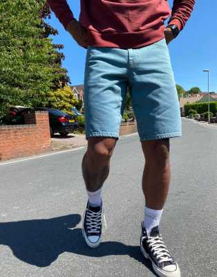 mens skinny denim shorts