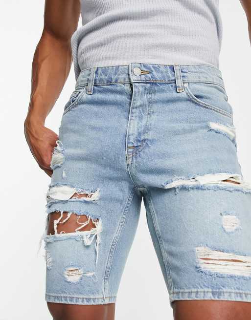 Asos mens hot sale jean shorts