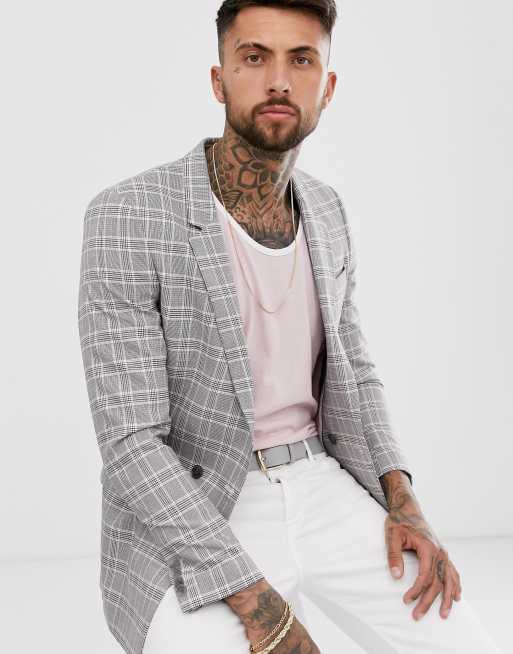 Gray blazer hotsell pink shirt