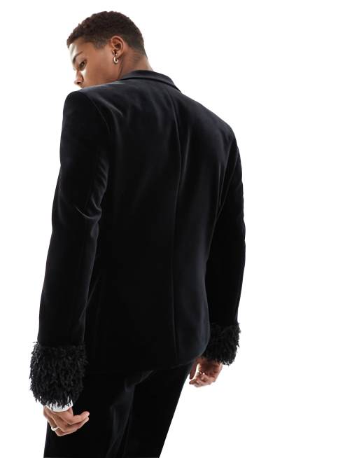 Faux shearling velvet outlet jacket