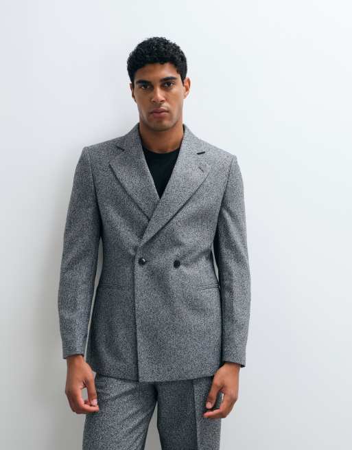 ASOS DESIGN oversized tapered suit in salt and pepper grey, 2 of 3