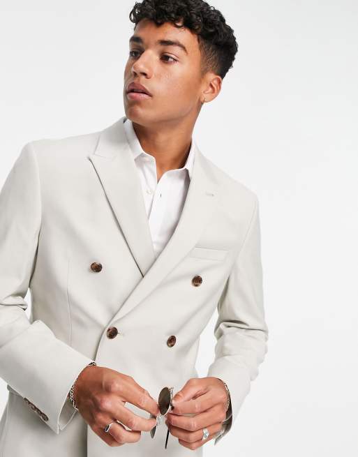 Asos mens double breasted on sale blazer