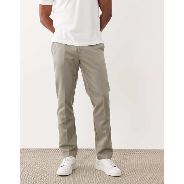 sage green dress pants ASOS Design - Slim - Men - Polyester/Viscose - W34 L30 US Pleated trousers