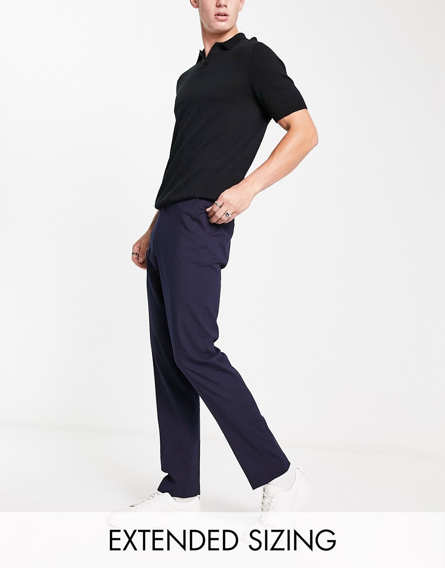 Asos Design Slim Dressy Pants In Navy