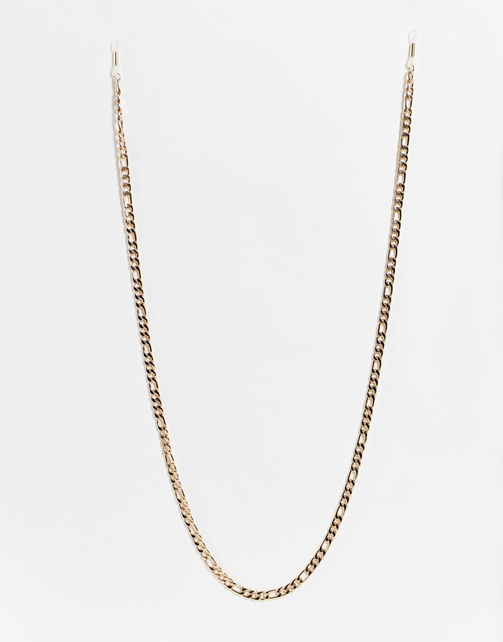 Тонкая цепочка для солнцезащитных очков figaro от ASOS DESIGN золотого оттенка 