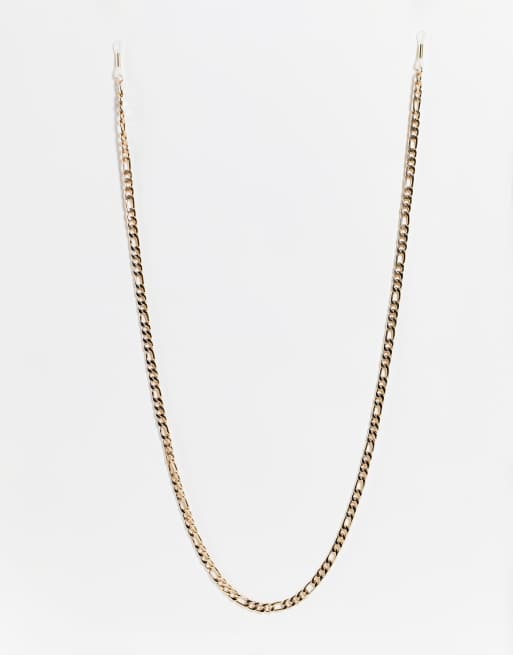 ASOS DESIGN slim figaro sunglasses chain in gold tone 