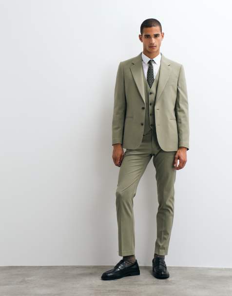 ASOS DESIGN – Slim-Fit-Anzughose in Grün - view 1