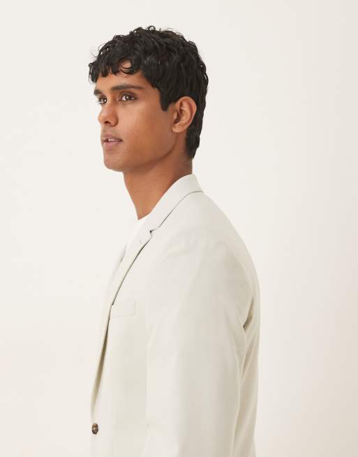 ASOS DESIGN – Slim-Fit-Anzugjacke in Hellgrau, 4 von 5