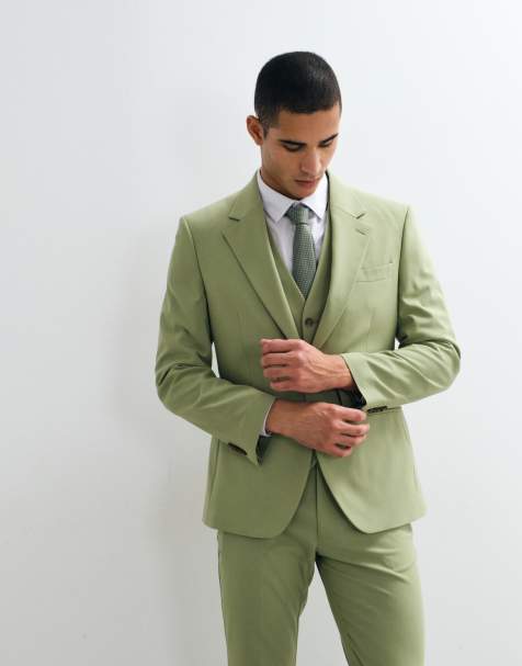 ASOS DESIGN slim-fit blazer in groen pak - view 1
