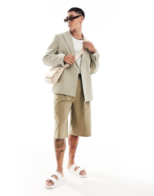 ASOS DESIGN slim fit blazer in putty ASOS