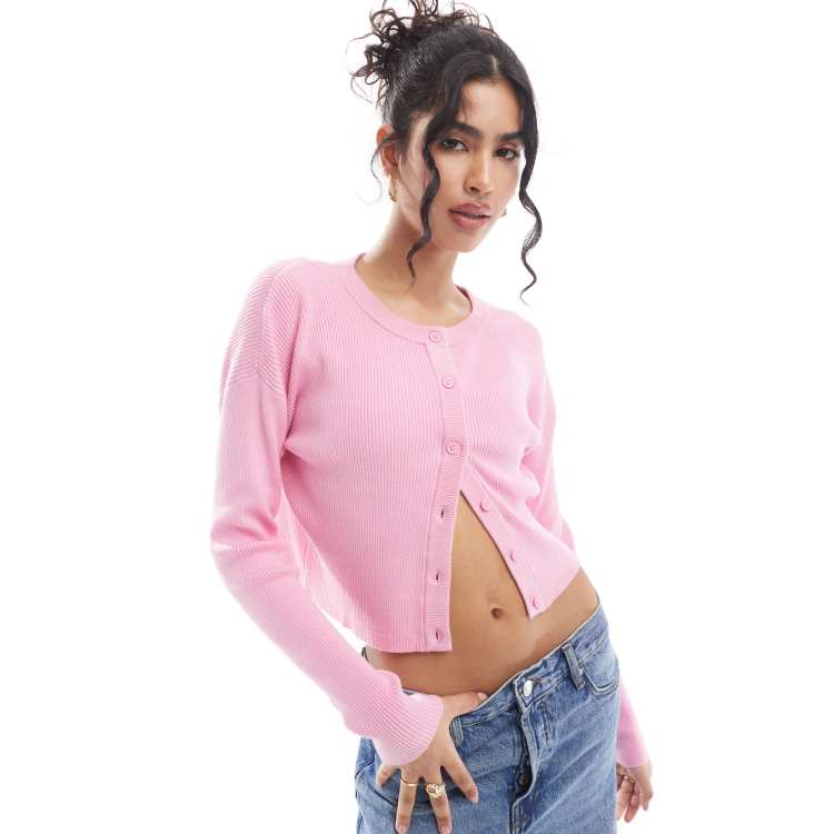 24SS ENFOLD IJAWIDE-ARM CARDIGAN ピンク Women's Pearl Bow Cardigan- Pink Cardigan With Bows