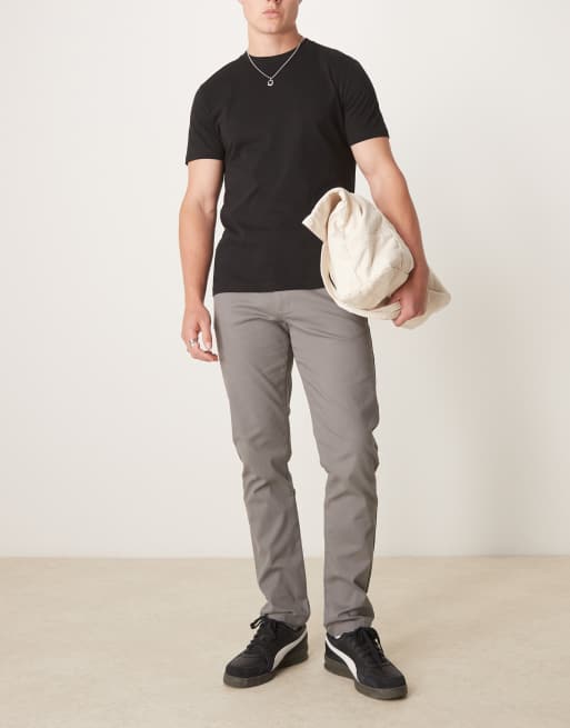 ASOS DESIGN - Slim-fit chino in grijs