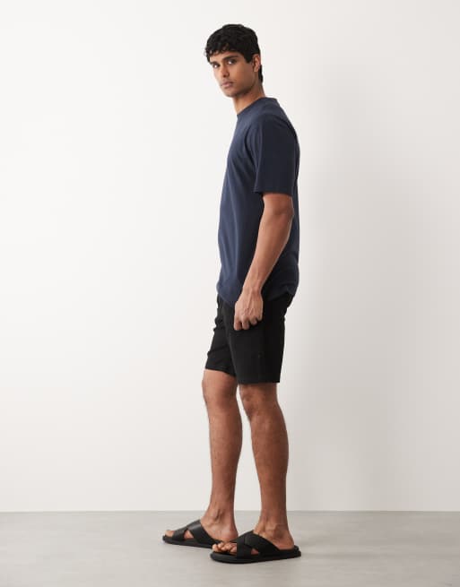 ASOS DESIGN slim fit chino shorts in black, 3 of 5