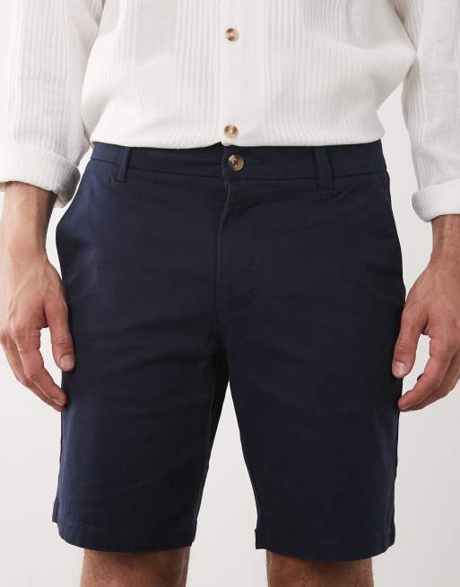 ASOS DESIGN slim fit chino shorts in navy | ASOS