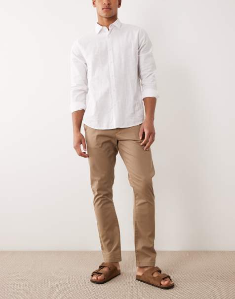 ASOS DESIGN – Slim-Fit-Chinohose in Hellbraun - view 1