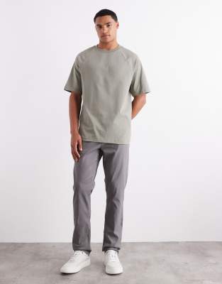 Asos Design Slim Fit Chinos In Gray