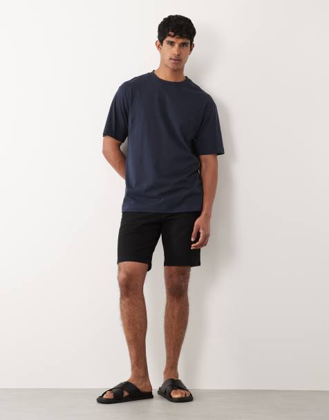 ASOS DESIGN - Slim-fit chinoshort in zwart - view 1