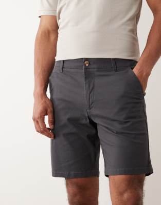 Slim-Fit-Chinoshorts in Anthrazit-Grau Grau 60