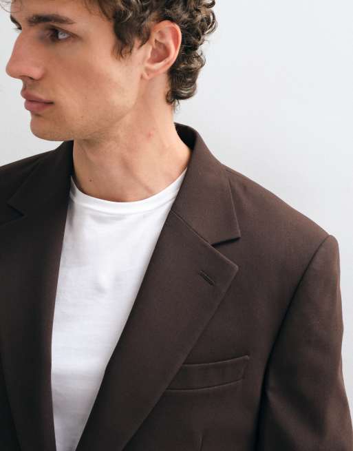 ASOS DESIGN slim-fit colbert in donkerbruin, 4 van 5