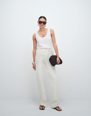 Asos Design Slim Fit Comfort Jeans In White