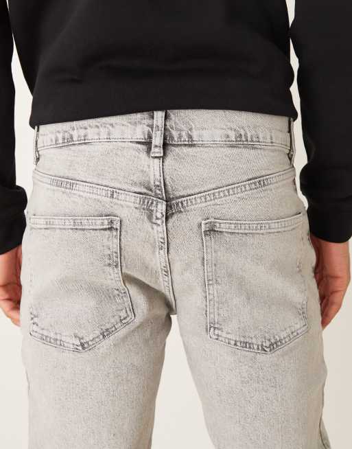 ASOS DESIGN slim fit comfort stretch jeans in light grey wash, 5 of 5