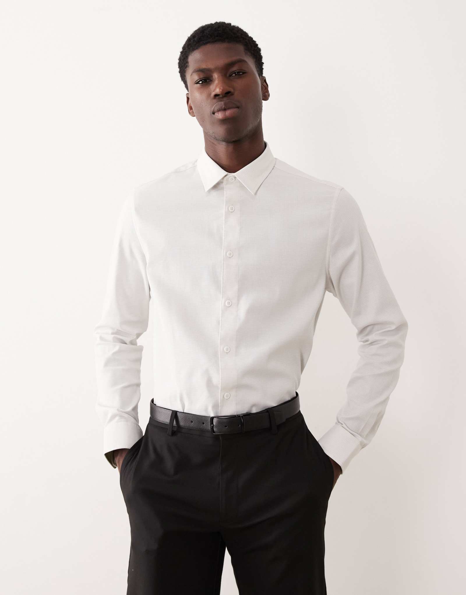 ДИЗАЙНЕРСКАЯ приталенная рубашка ASOS с рельефной текстурой зеленого цвета