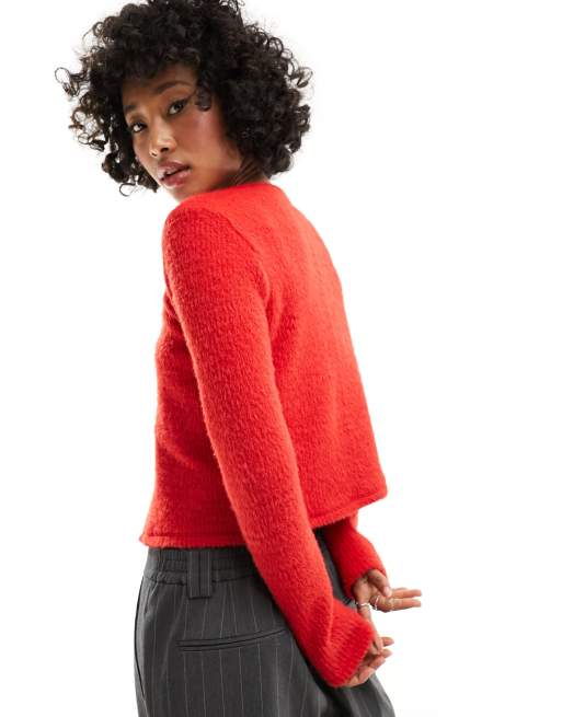 Asos red outlet jumper