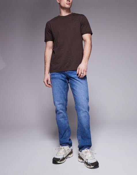 ASOS DESIGN slim fit jean in mid wash blue - view 1