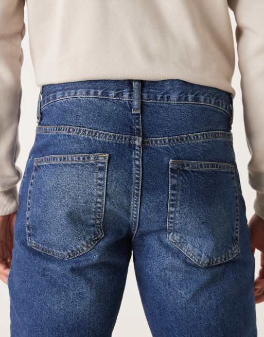 ASOS DESIGN - Slim-fit jeans in blauw met donkere wassing, 5 van 5