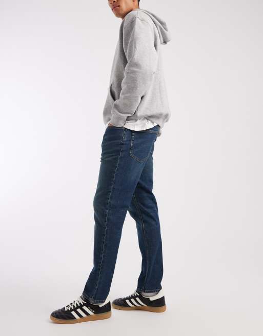 ASOS DESIGN - Slim-fit jeans in blauw met donkere wassing, 2 van 5