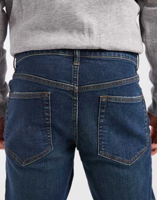 ASOS DESIGN - Slim-fit jeans in blauw met donkere wassing, 5 van 5