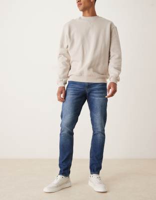 Asos Design Slim Fit Jeans In Blue