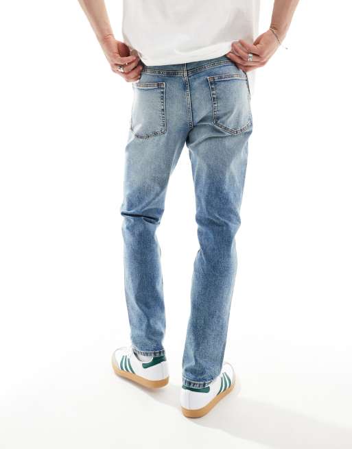 ASOS DESIGN slim fit jeans in light wash blue, 3 of 5