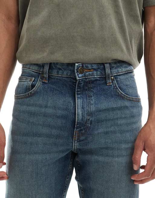 ASOS DESIGN slim fit jeans in mid wash blue, 5 of 5