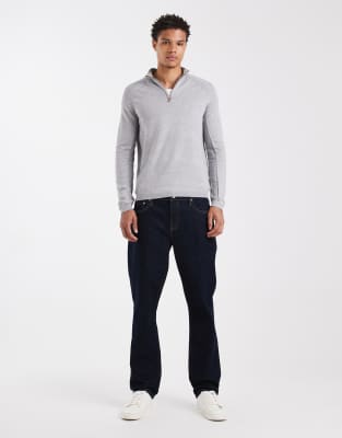 Slim Fit Jeans in Raw-Waschung-Blau Blau 44 Short