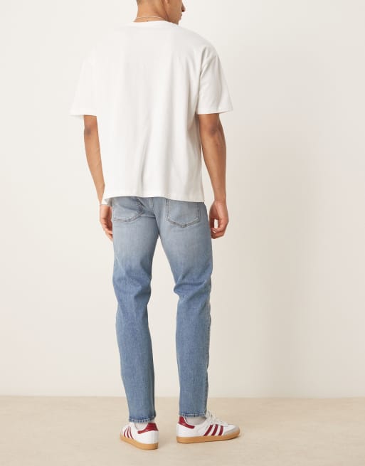 ASOS DESIGN slim fit jeans in vintage mid wash blue, 3 of 5