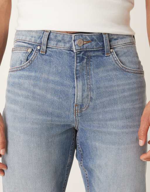 ASOS DESIGN slim fit jeans in vintage mid wash blue, 4 of 5