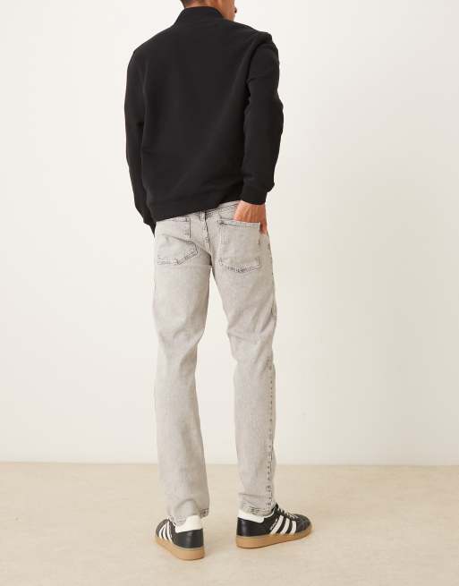ASOS DESIGN - Slim-fit jeans met comfortstretch in lichtgrijs met wassing, 3 van 5