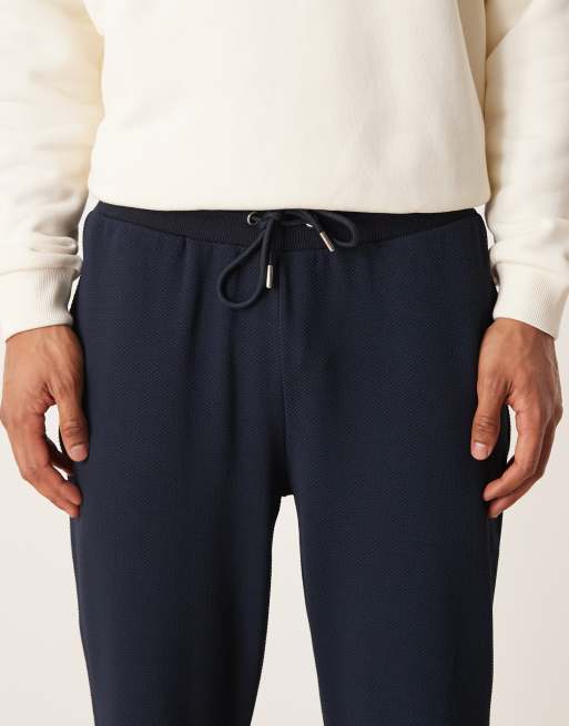 ASOS DESIGN – Slim-Fit-Jogginghose aus strukturiertem Jacquard in Marineblau , 5 von 5