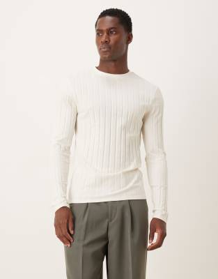 Asos Design Slim Fit Long Sleeve T-shirt In White