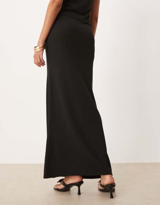 ASOS DESIGN slim fit maxi skirt in black - part of a set, 3 of 5