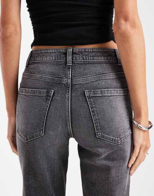 ASOS DESIGN slim fit mom jeans in grey, 4 of 5